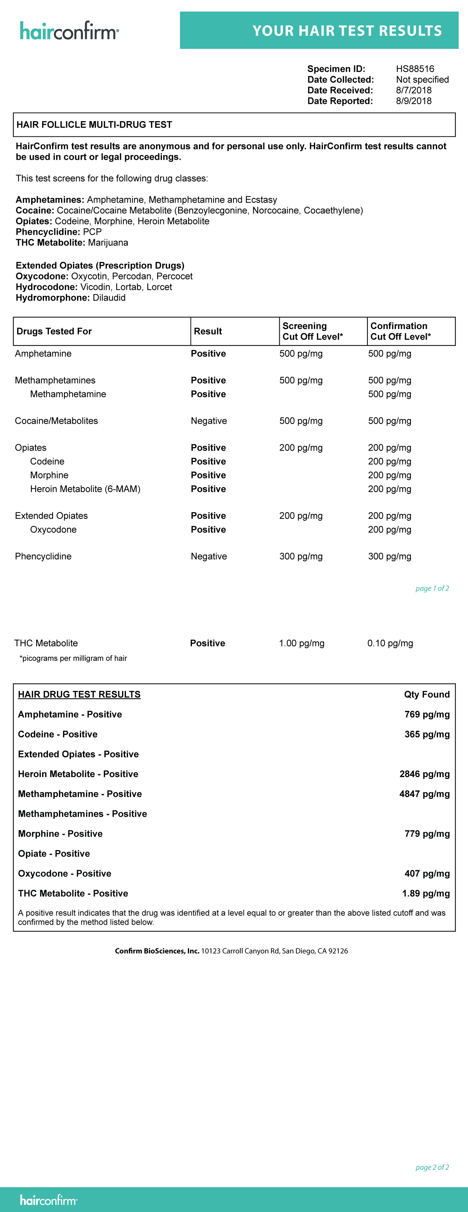 HairConfirm Hair Follicle Drug Test FAQ Hair Drug Test Facts